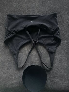 BuffBunny Poshknit Black Sports Bra with Removable Pads